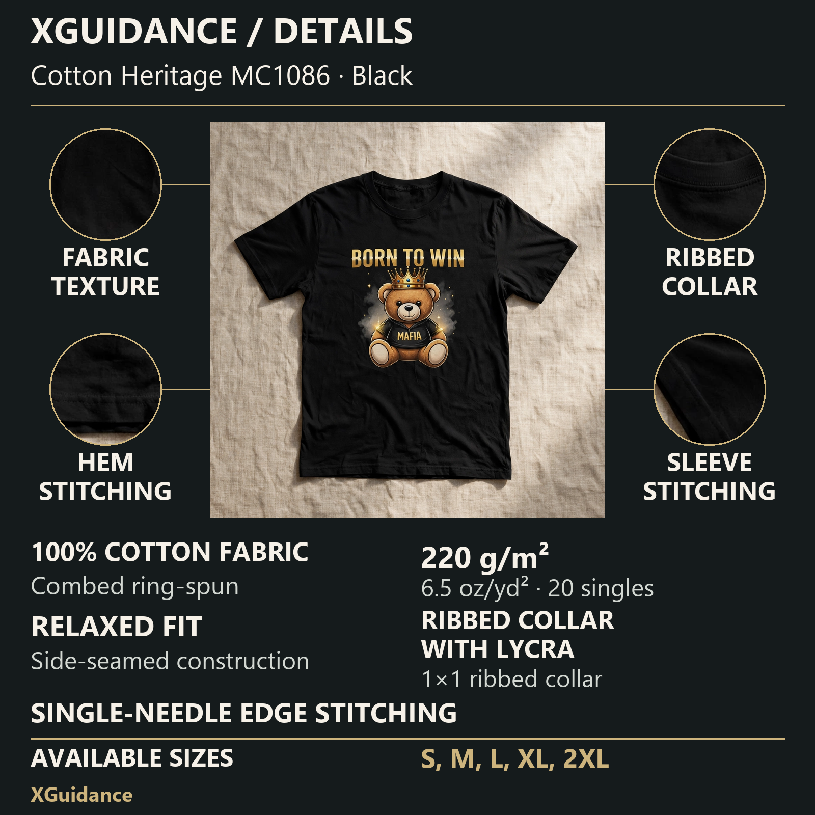 Born to Win Money Mindset Graphic T-Shirt – XGuidance – product details and sizing