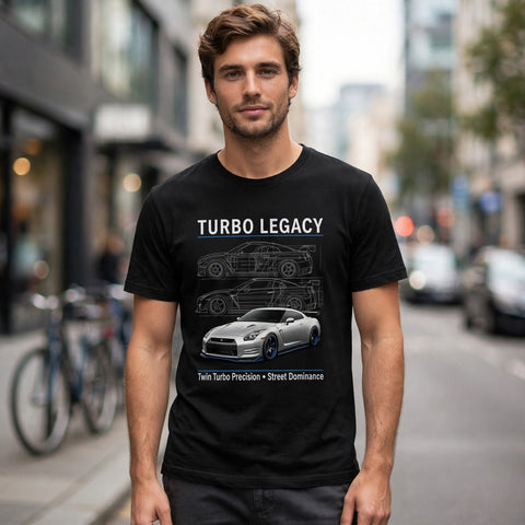 Turbo Legacy Car Enthusiast Graphic T-Shirt – XGuidance