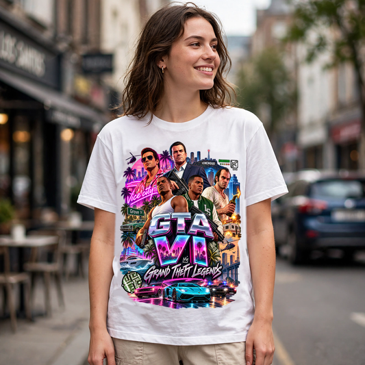 GTA VI Vice City Edition 18 Graphic T-Shirt – XGuidance