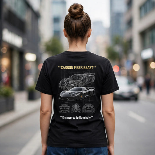 Carbon Fiber Beast Car Enthusiast Graphic T-Shirt – XGuidance