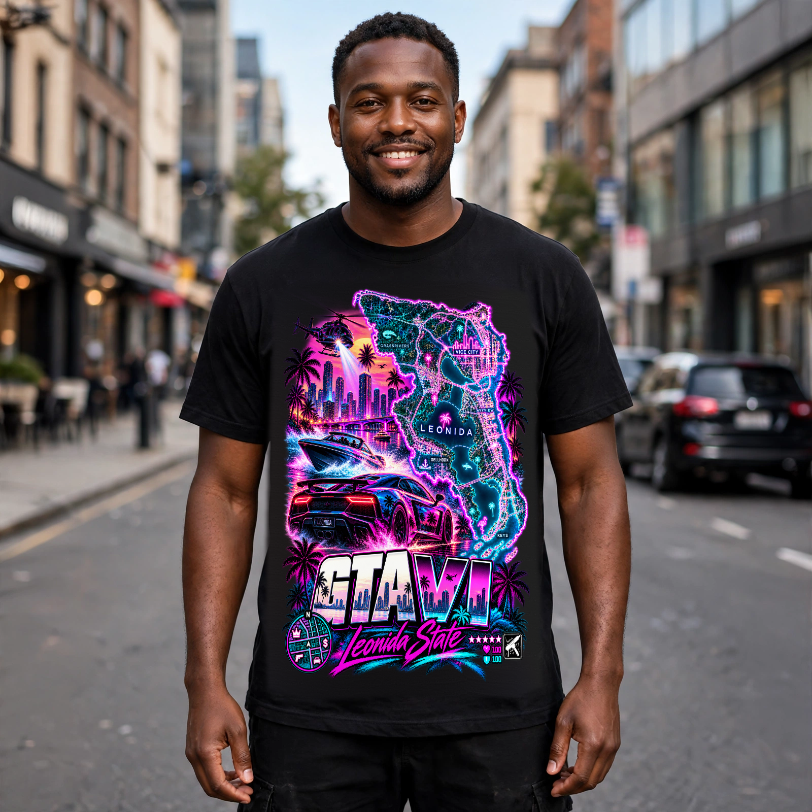 GTA VI Vice City Edition 03 Graphic T-Shirt – XGuidance
