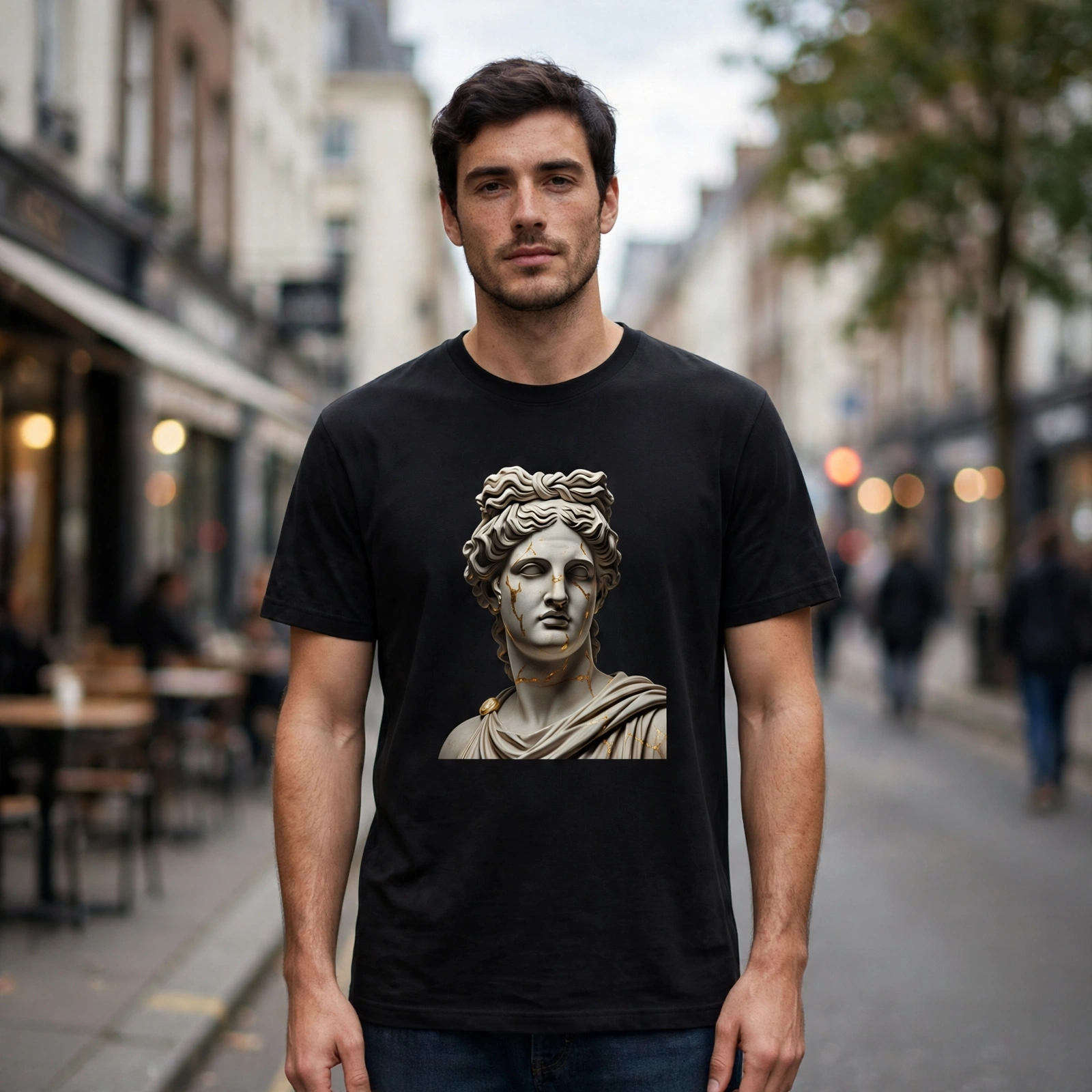 Draped Classical Bust Greek Mythology Graphic T-Shirt – XGuidance