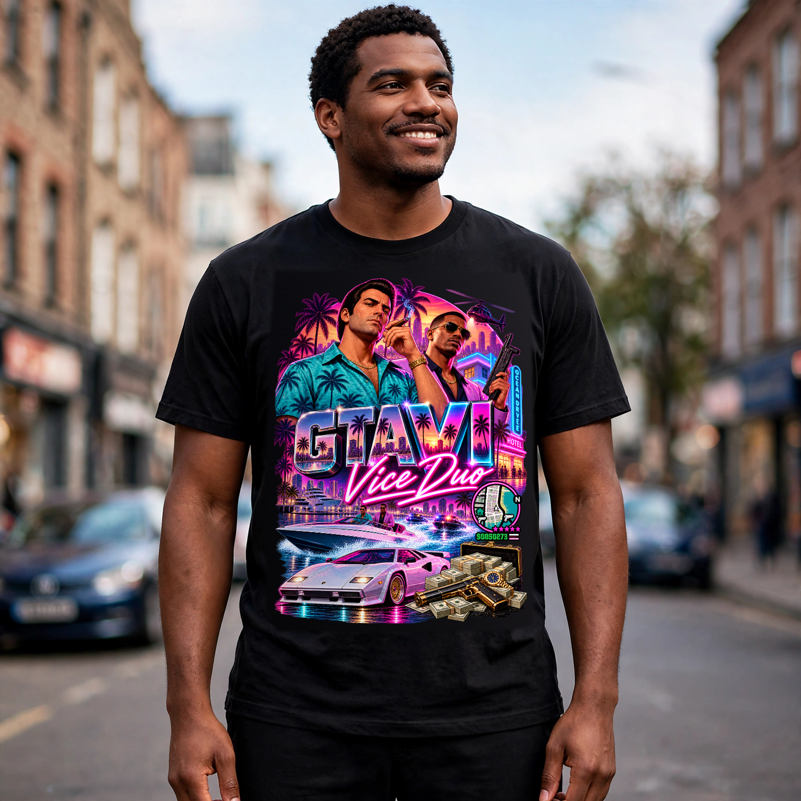GTA VI Vice City Edition 29 Graphic T-Shirt – XGuidance