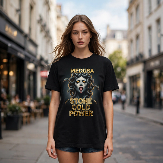 Medusa Stone Cold Power Greek Mythology Graphic T-Shirt – XGuidance