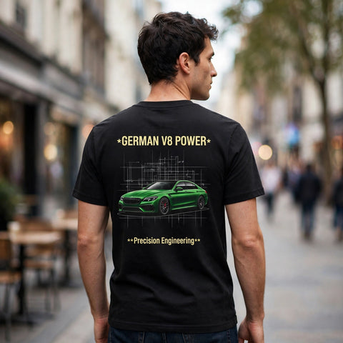 German V8 Power Car Enthusiast Graphic T-Shirt – XGuidance