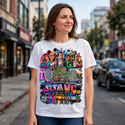 GTA VI Vice City Edition 20 Graphic T-Shirt – XGuidance