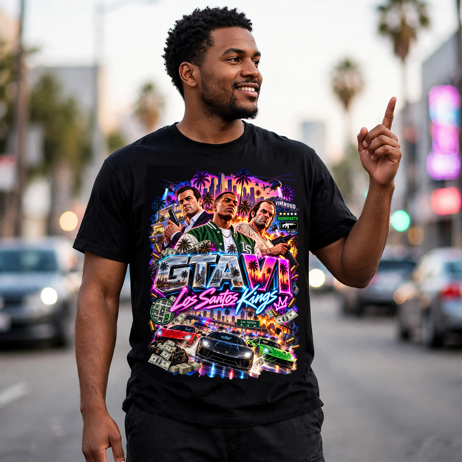 GTA VI Vice City Edition 23 Graphic T-Shirt – XGuidance