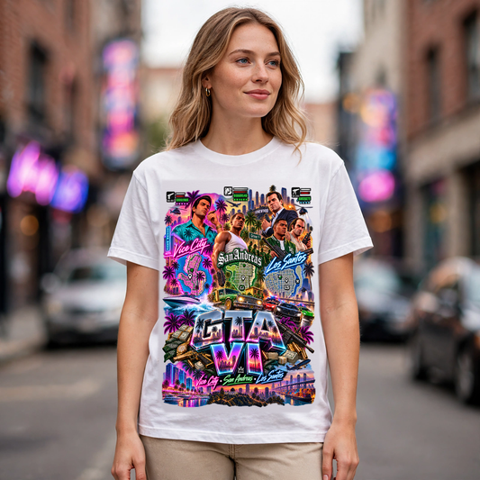GTA VI Vice City Edition 30 Graphic T-Shirt – XGuidance