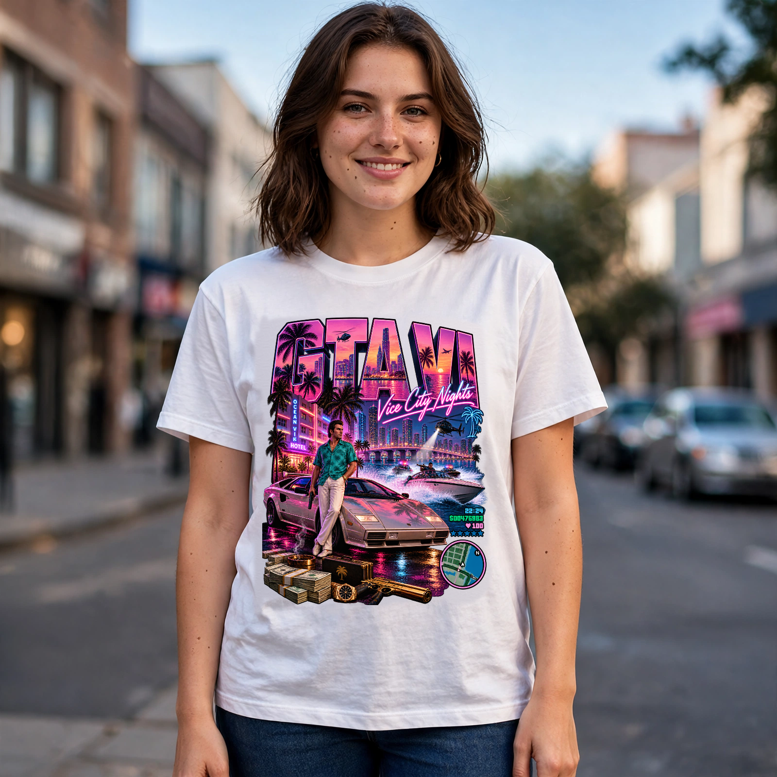 GTA VI Vice City Edition 16 Graphic T-Shirt – XGuidance