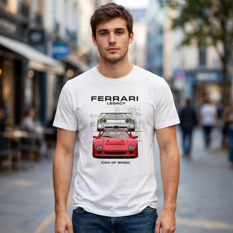 Ferrari Legacy Car Enthusiast Graphic T-Shirt – XGuidance