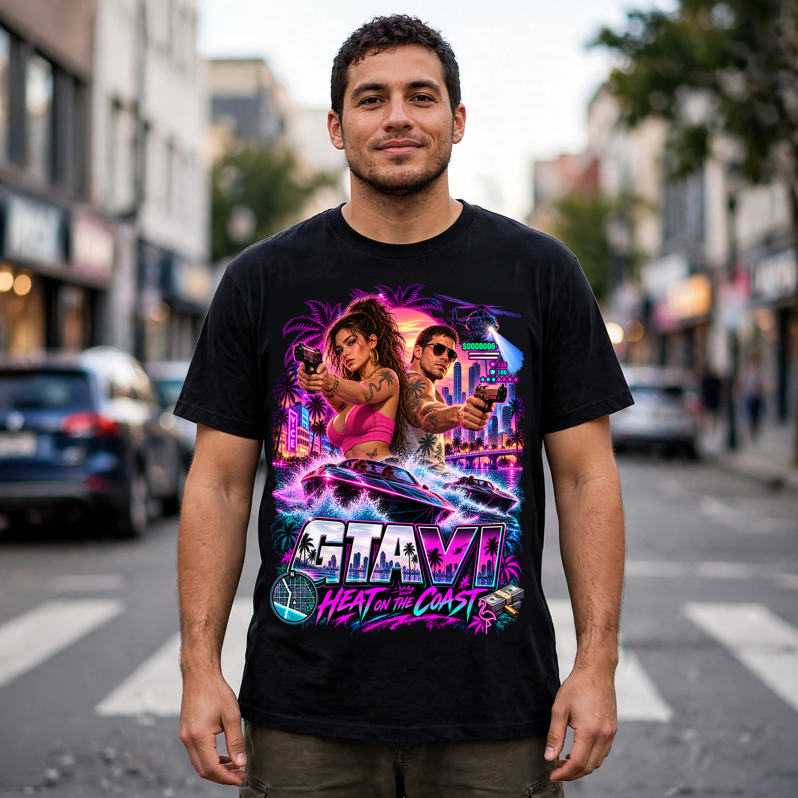 GTA VI Vice City Edition 05 Graphic T-Shirt – XGuidance