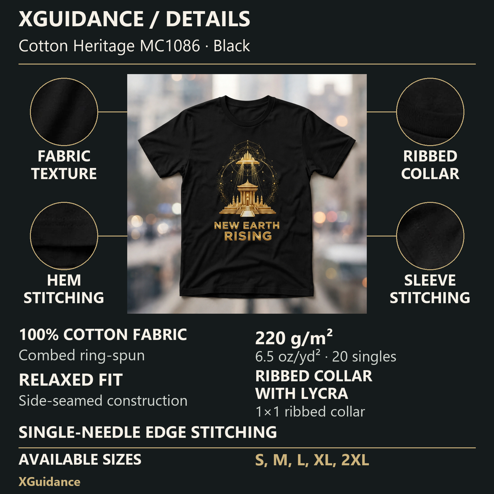 New Earth Rising Spiritual Awakening Graphic T-Shirt – XGuidance – product details and sizing