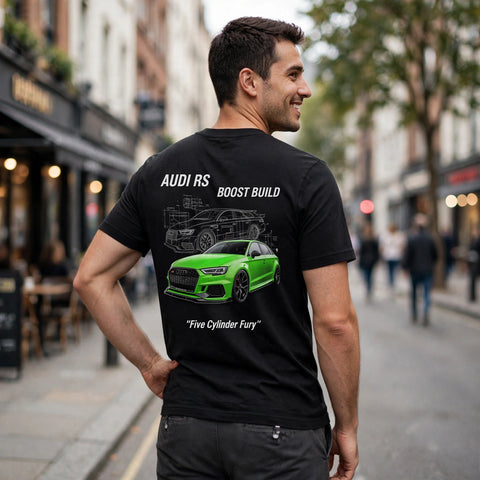Audi RS Boost Build Car Enthusiast Graphic T-Shirt – XGuidance – photo 2