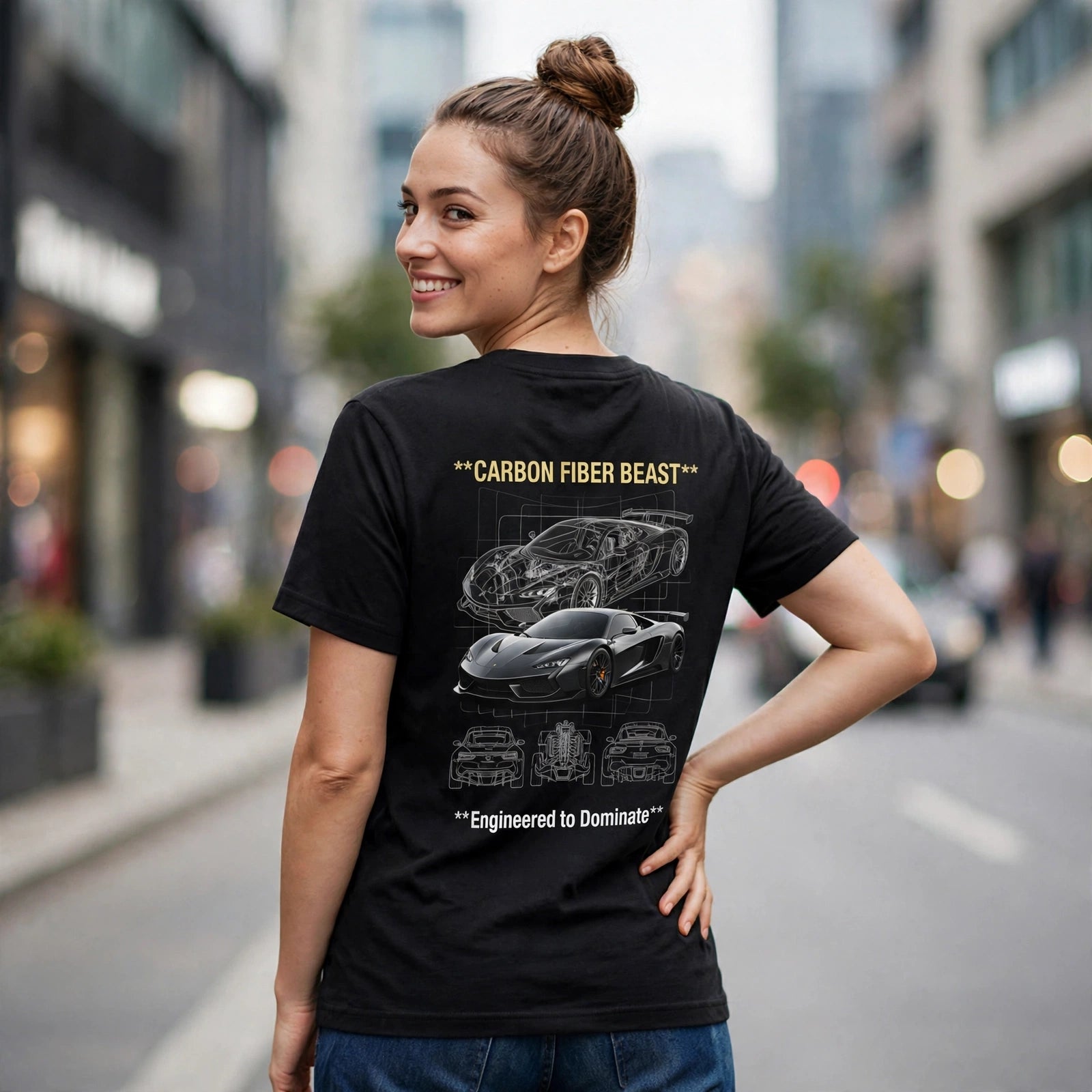 Carbon Fiber Beast Car Enthusiast Graphic T-Shirt – XGuidance – photo 2