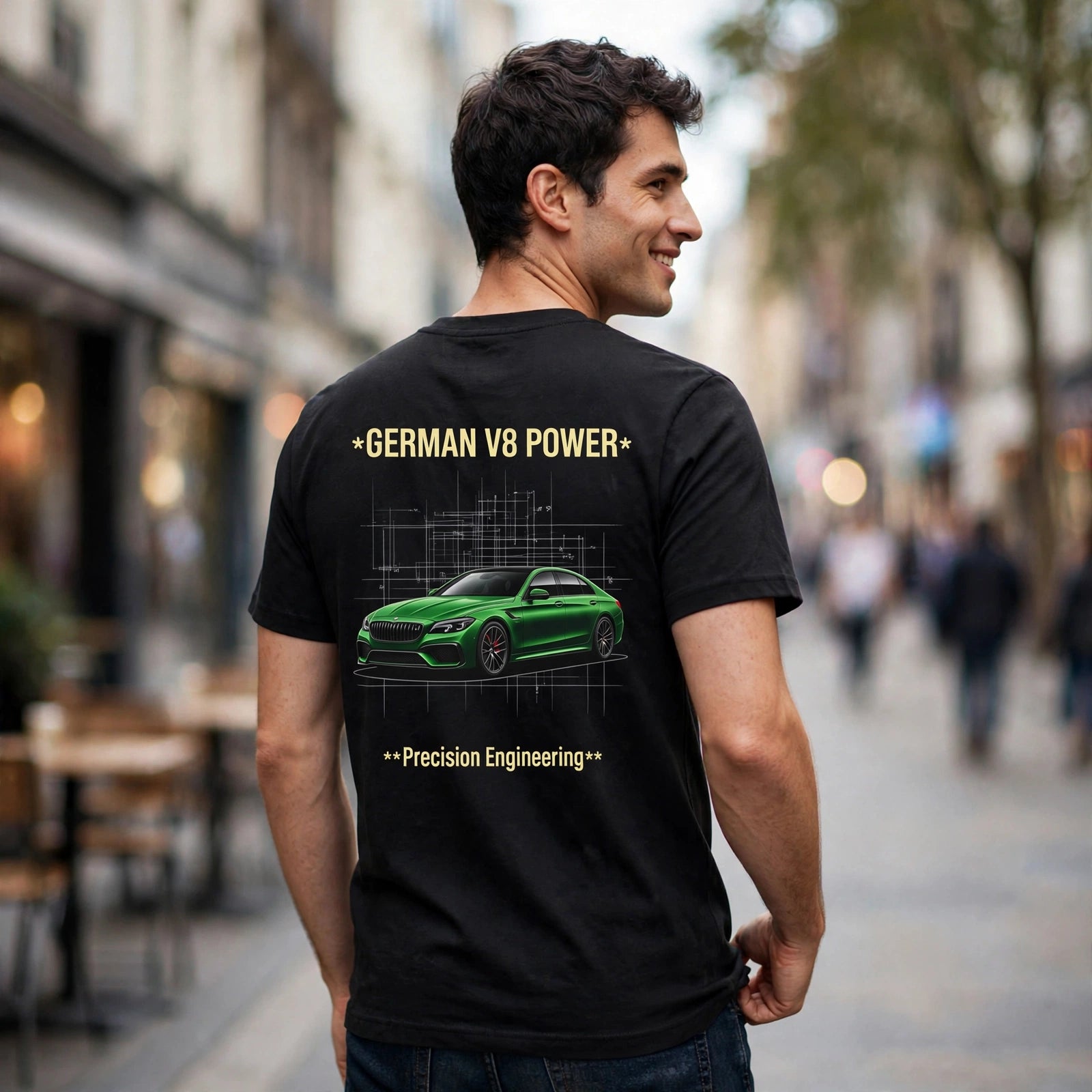 German V8 Power Car Enthusiast Graphic T-Shirt – XGuidance – photo 2