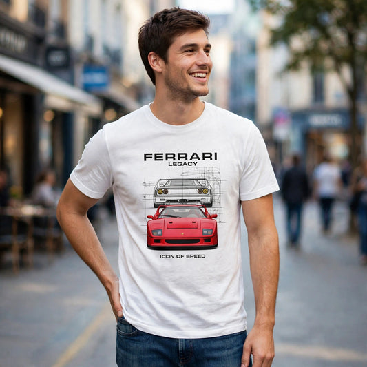 Ferrari Legacy Car Enthusiast Graphic T-Shirt – XGuidance – photo 2