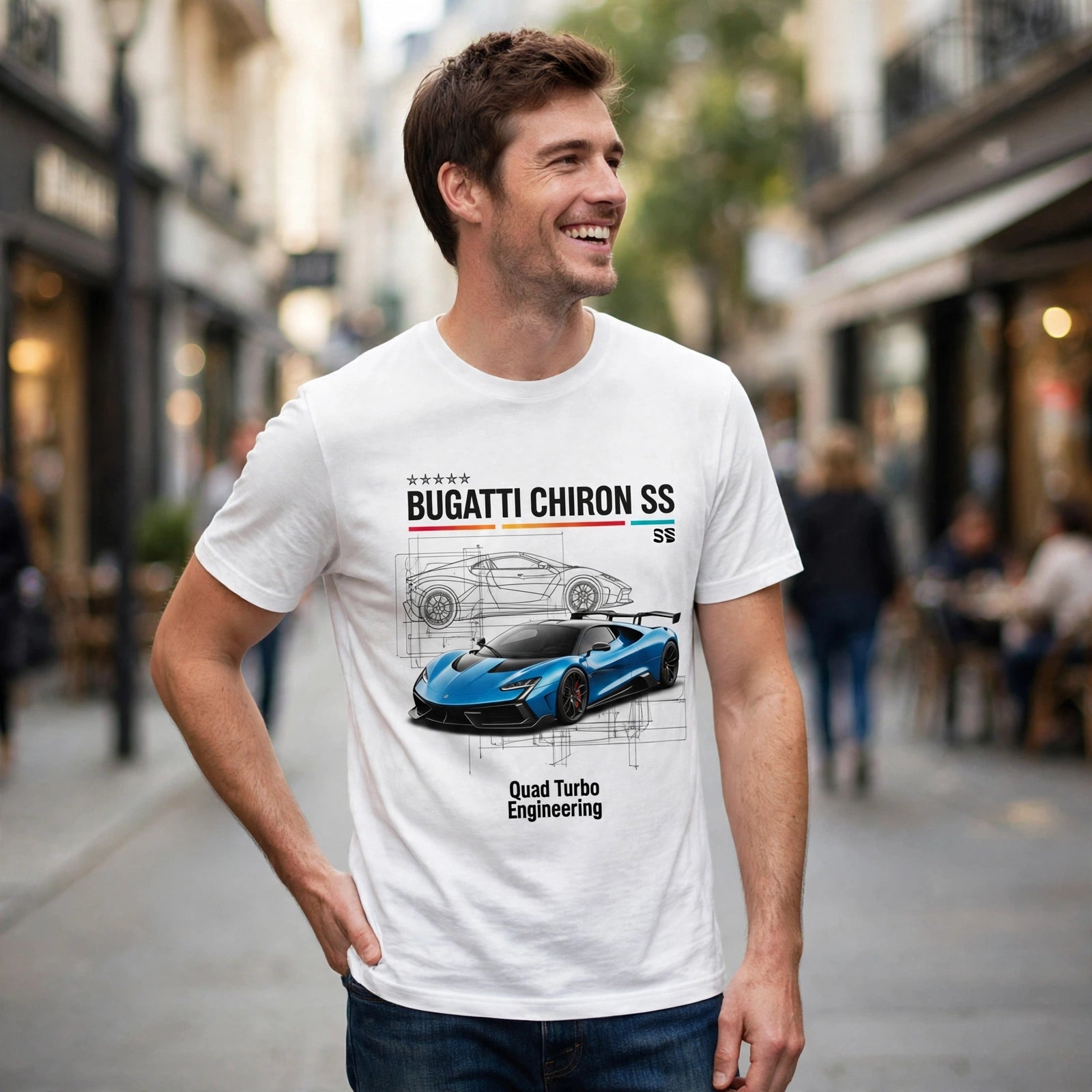 Bugatti Chiron SS Car Enthusiast Graphic T-Shirt – XGuidance – photo 2