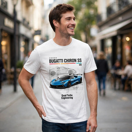 Bugatti Chiron SS Car Enthusiast Graphic T-Shirt – XGuidance – photo 2