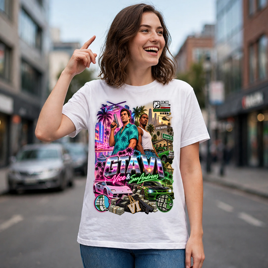 GTA VI Vice City Edition 14 Graphic T-Shirt – XGuidance – photo 2