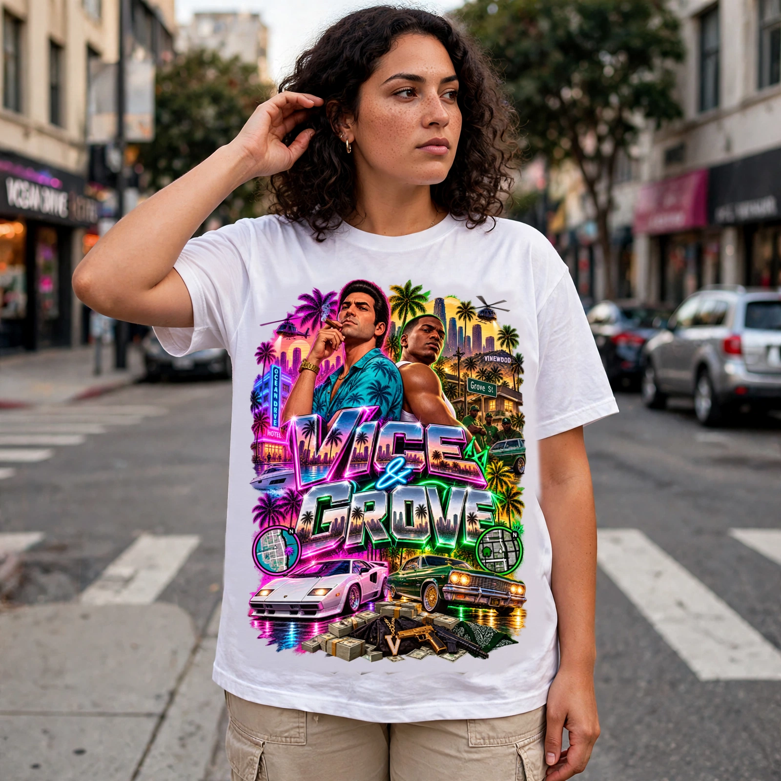 GTA VI Vice City Edition 24 Graphic T-Shirt – XGuidance – photo 2