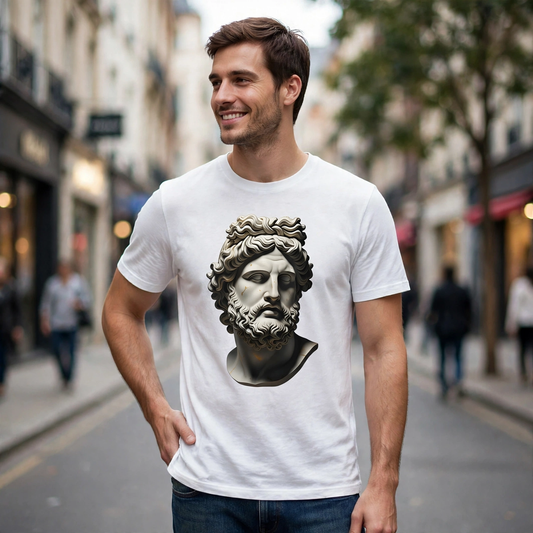 Bearded Sage Bust Greek Mythology Graphic T-Shirt – XGuidance – photo 2