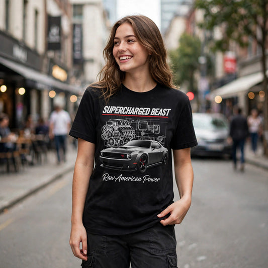Supercharged Beast Car Enthusiast Graphic T-Shirt – XGuidance – photo 2