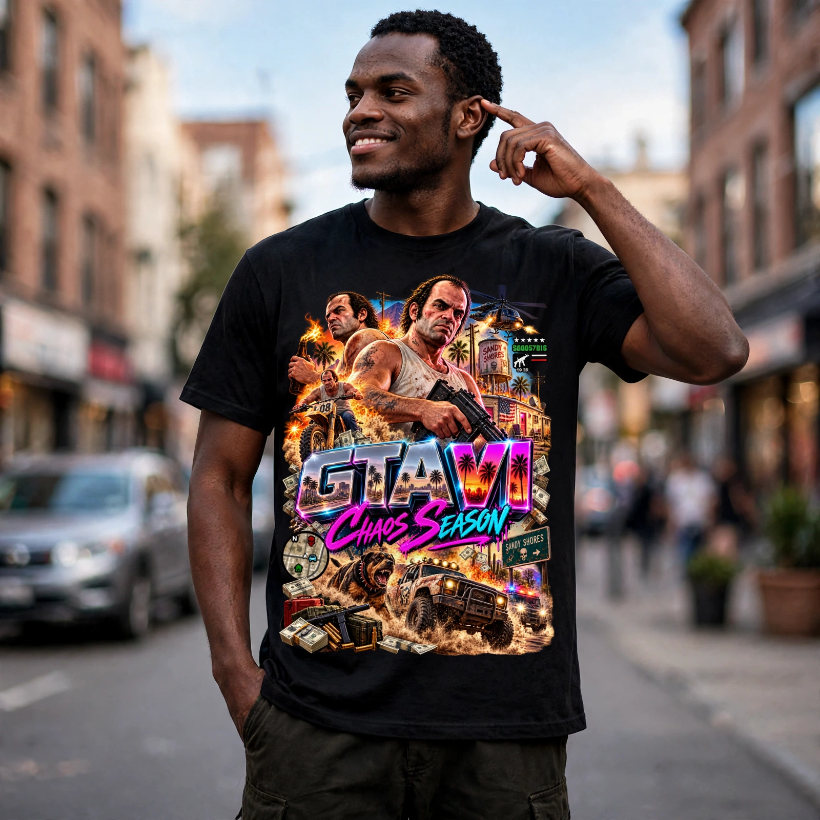 GTA VI Vice City Edition 27 Graphic T-Shirt – XGuidance – photo 2