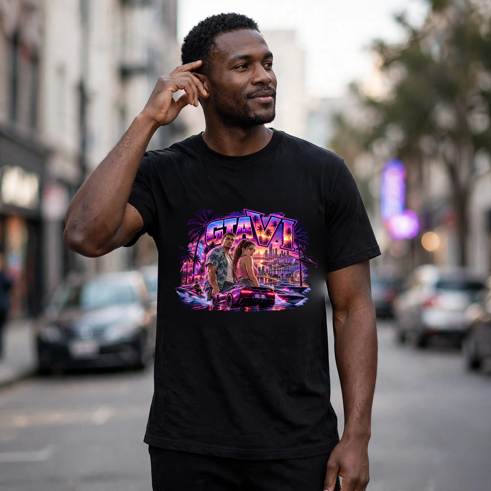 GTA VI Vice City Edition 33 Graphic T-Shirt – XGuidance – photo 2