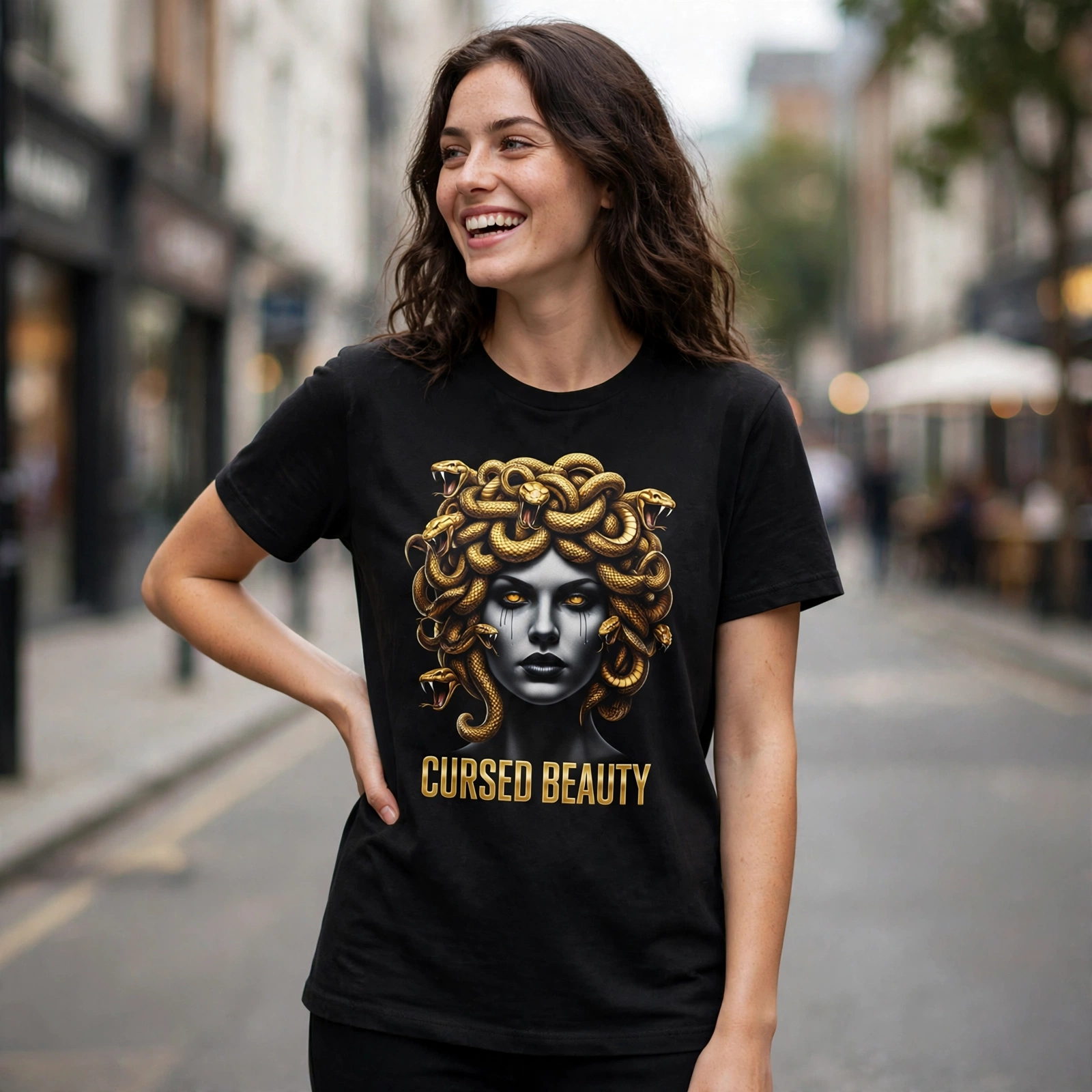Cursed Beauty Greek Mythology Graphic T-Shirt – XGuidance – photo 2