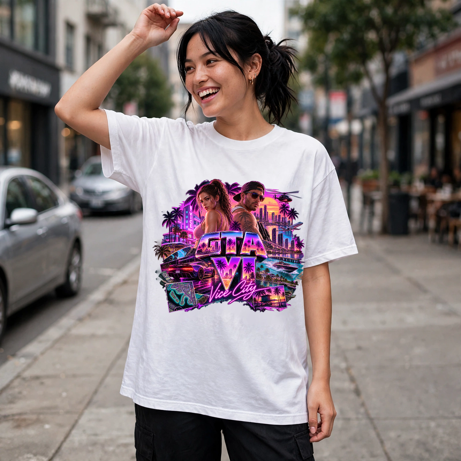GTA VI Vice City Edition 38 Graphic T-Shirt – XGuidance – photo 2