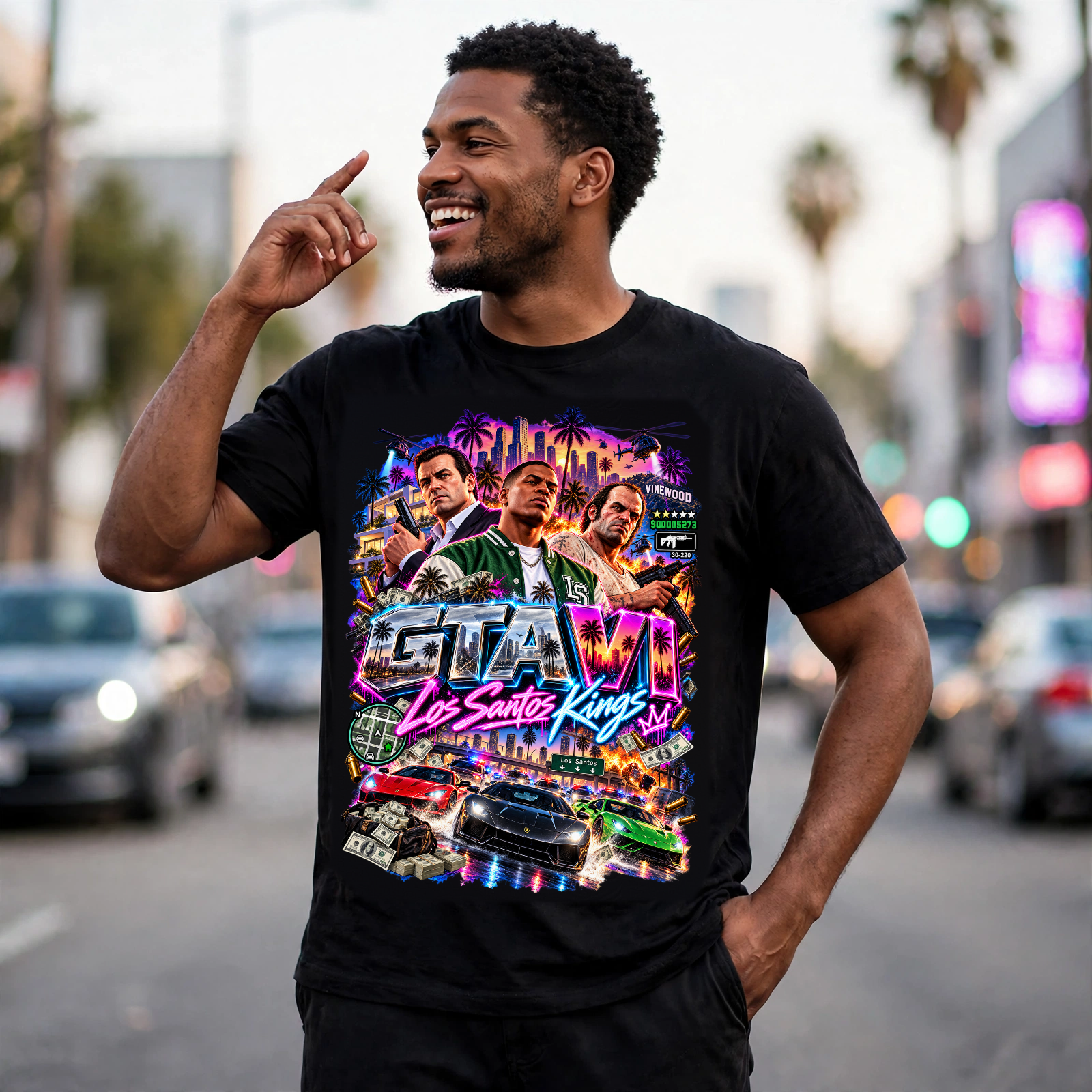 GTA VI Vice City Edition 23 Graphic T-Shirt – XGuidance – photo 2