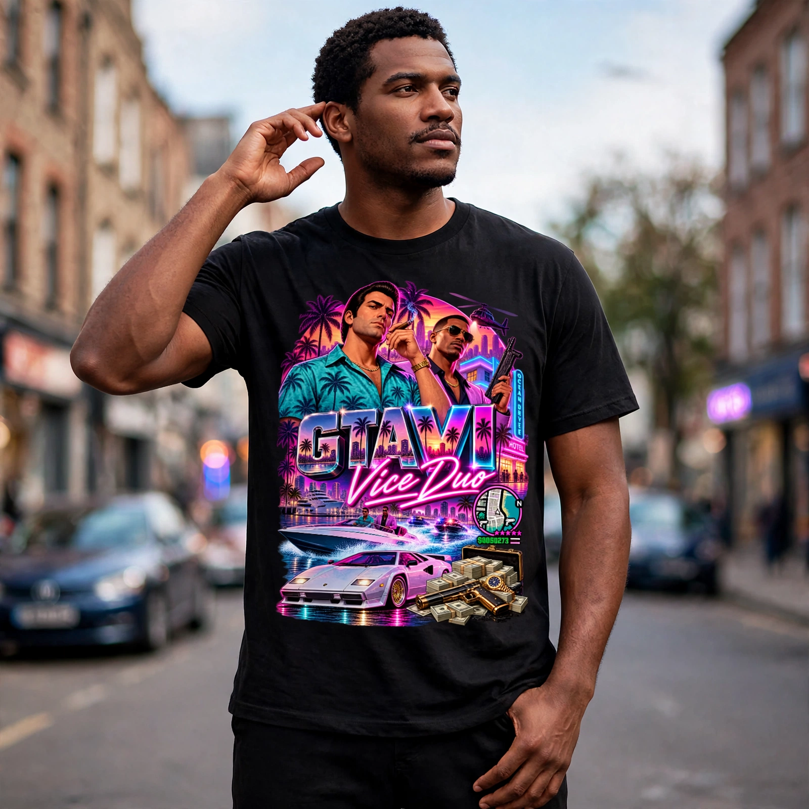 GTA VI Vice City Edition 29 Graphic T-Shirt – XGuidance – photo 2