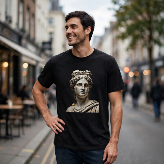 Draped Classical Bust Greek Mythology Graphic T-Shirt – XGuidance – photo 2