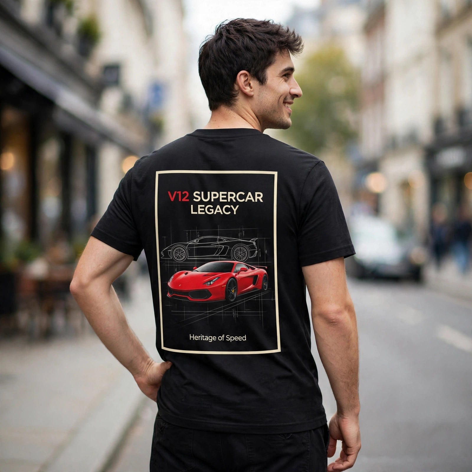 V12 Supercar Legacy Car Enthusiast Graphic T-Shirt – XGuidance – photo 2