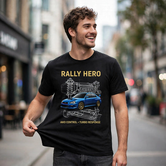 Rally Hero Car Enthusiast Graphic T-Shirt – XGuidance – photo 2