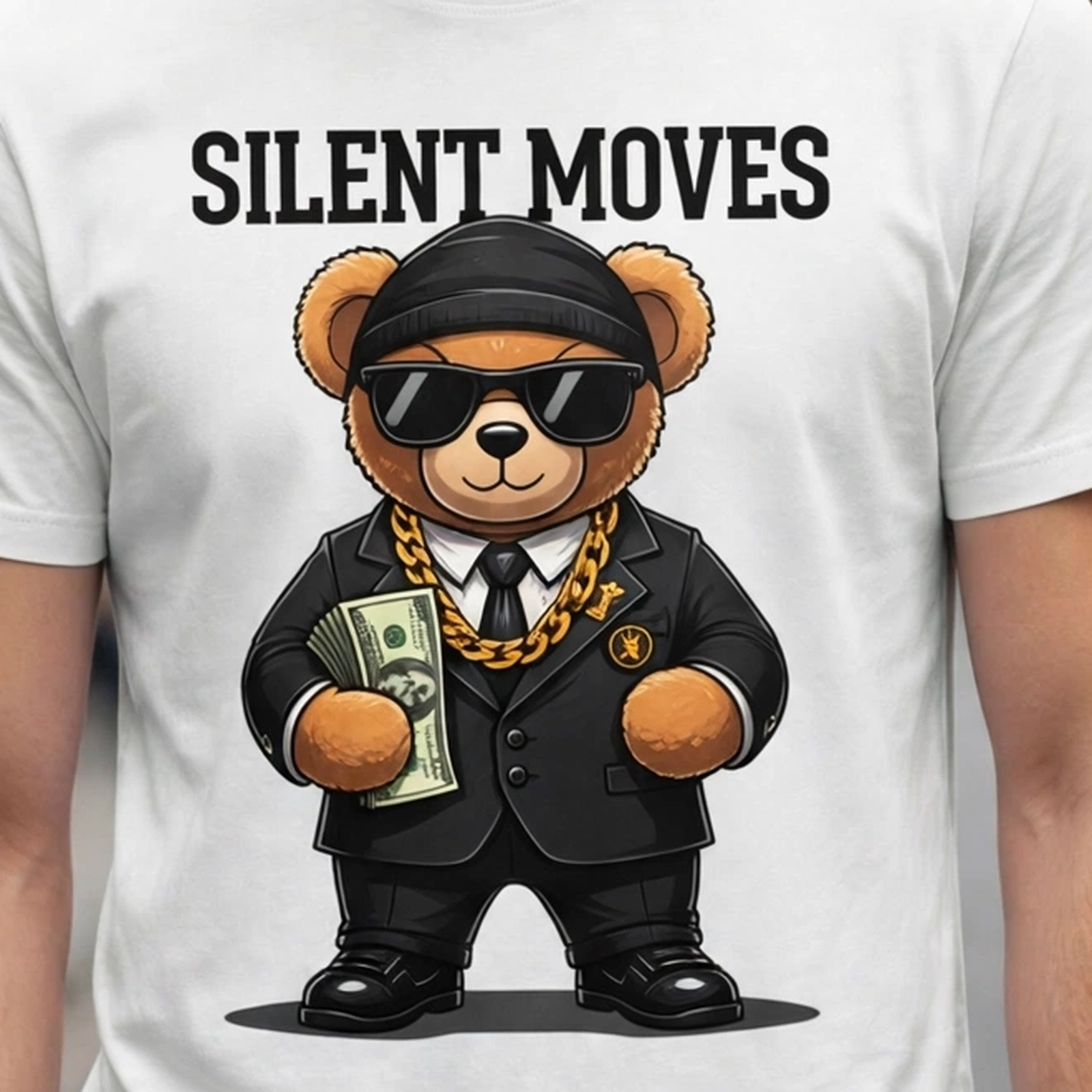 Silent Moves Money Mindset Graphic T-Shirt – XGuidance – photo 3