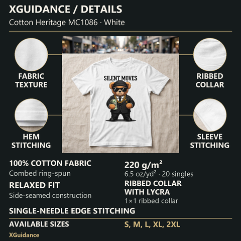 Silent Moves Money Mindset Graphic T-Shirt – XGuidance – product details and sizing