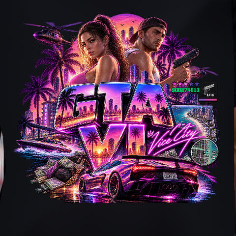 GTA VI Vice City Edition 39 Graphic T-Shirt – XGuidance – photo 3