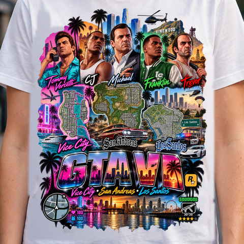 GTA VI Vice City Edition 20 Graphic T-Shirt – XGuidance – photo 3