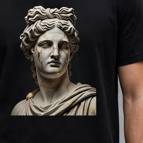 Draped Classical Bust Greek Mythology Graphic T-Shirt – XGuidance – photo 3