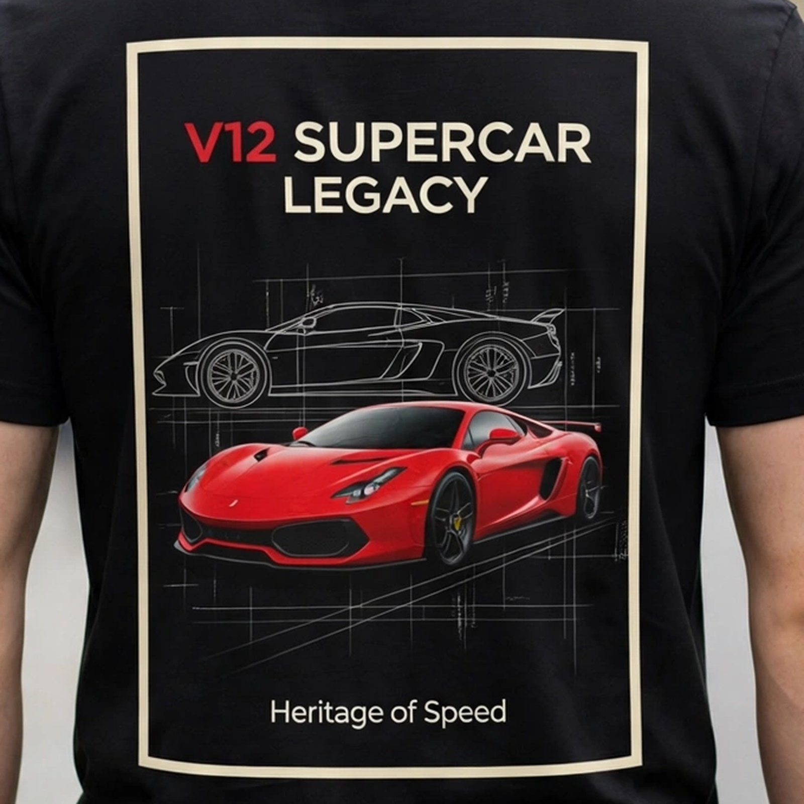 V12 Supercar Legacy Car Enthusiast Graphic T-Shirt – XGuidance – photo 3