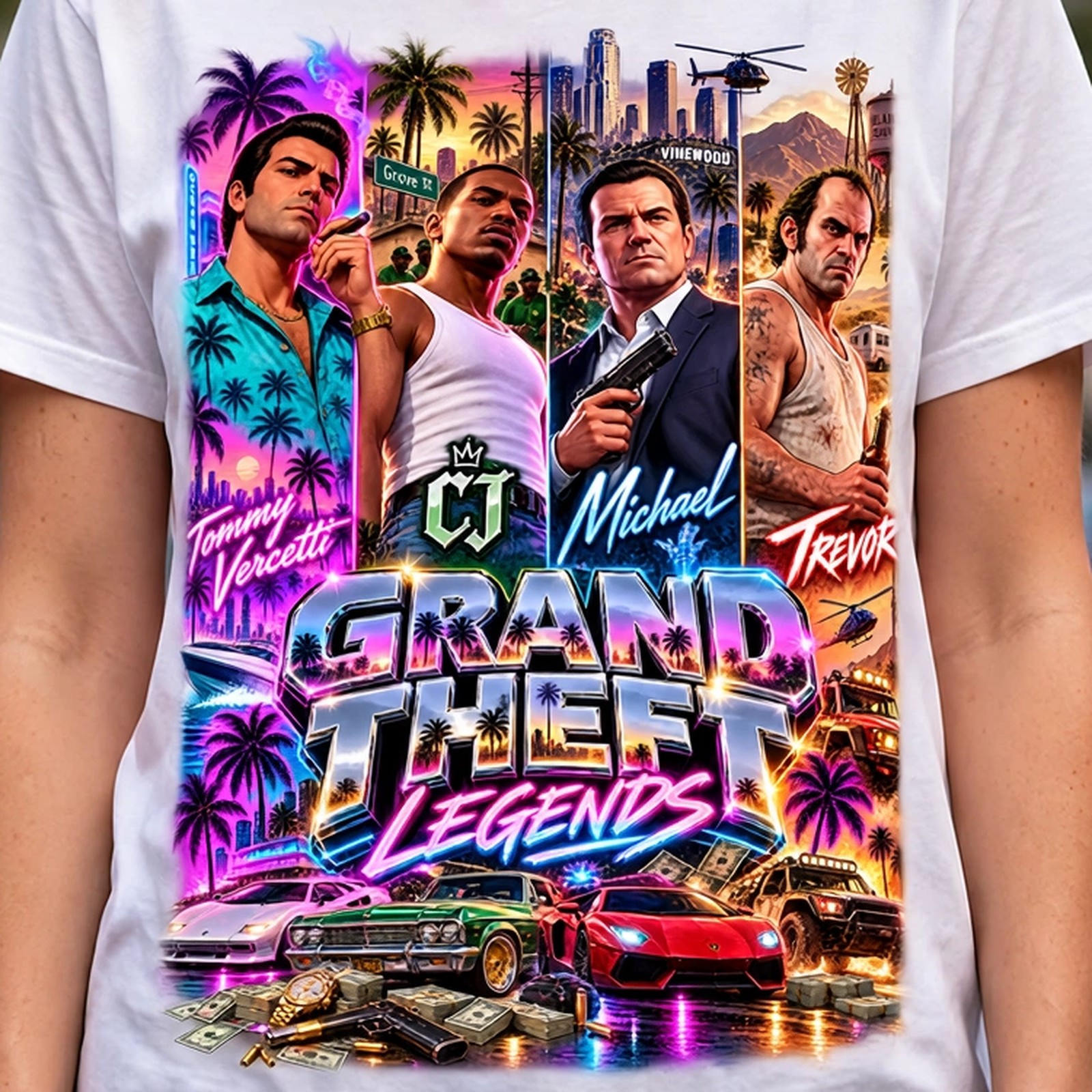 GTA VI Vice City Edition 28 Graphic T-Shirt – XGuidance – photo 3