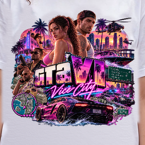 GTA VI Vice City Edition 32 Graphic T-Shirt – XGuidance – photo 3