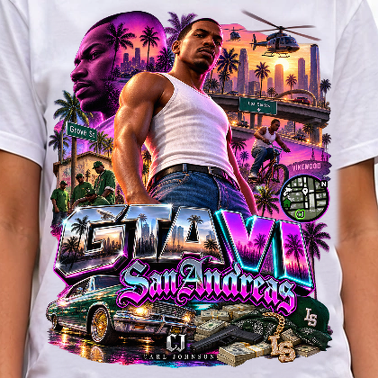 GTA VI Vice City Edition 12 Graphic T-Shirt – XGuidance – photo 3