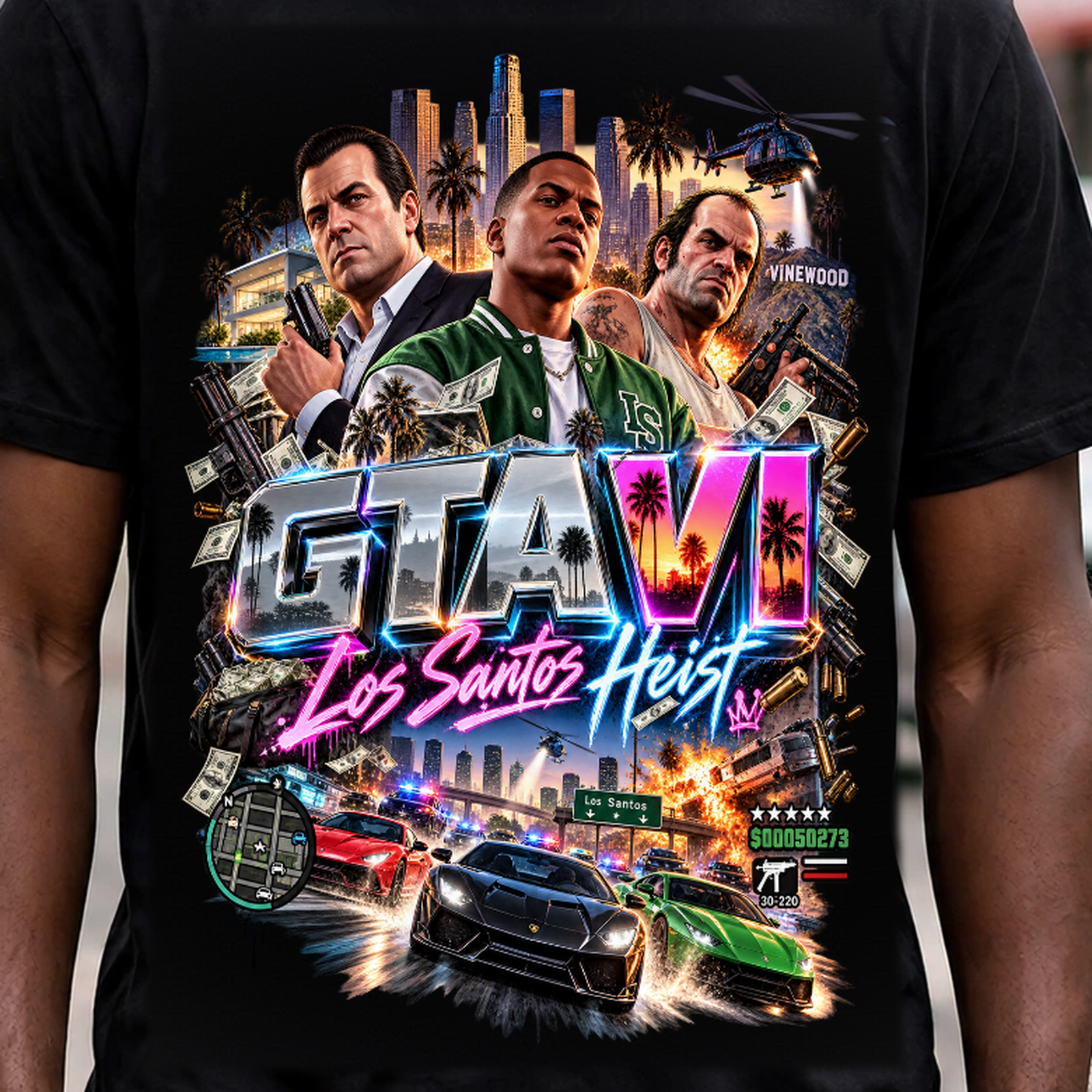 GTA VI Vice City Edition 13 Graphic T-Shirt – XGuidance – photo 3