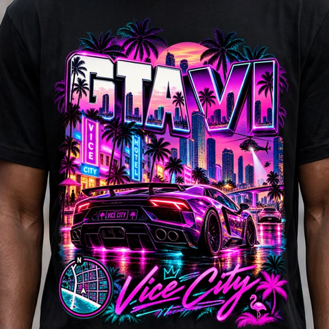 GTA VI Vice City Edition 07 Graphic T-Shirt – XGuidance – photo 3