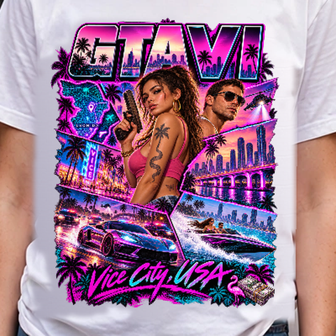 GTA VI Vice City Edition 08 Graphic T-Shirt – XGuidance – photo 3