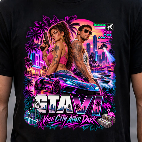 GTA VI Vice City After Dark Graphic T-Shirt – XGuidance – photo 3