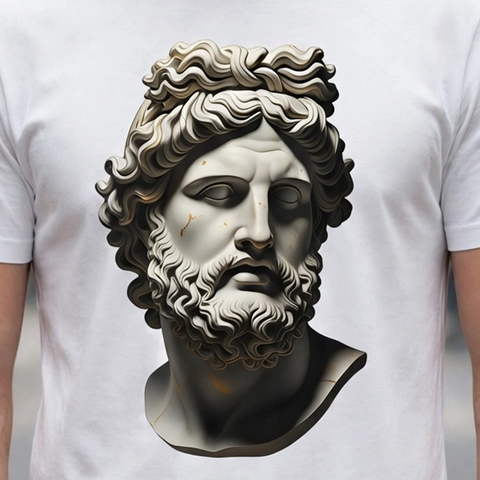 Bearded Sage Bust Greek Mythology Graphic T-Shirt – XGuidance – photo 3