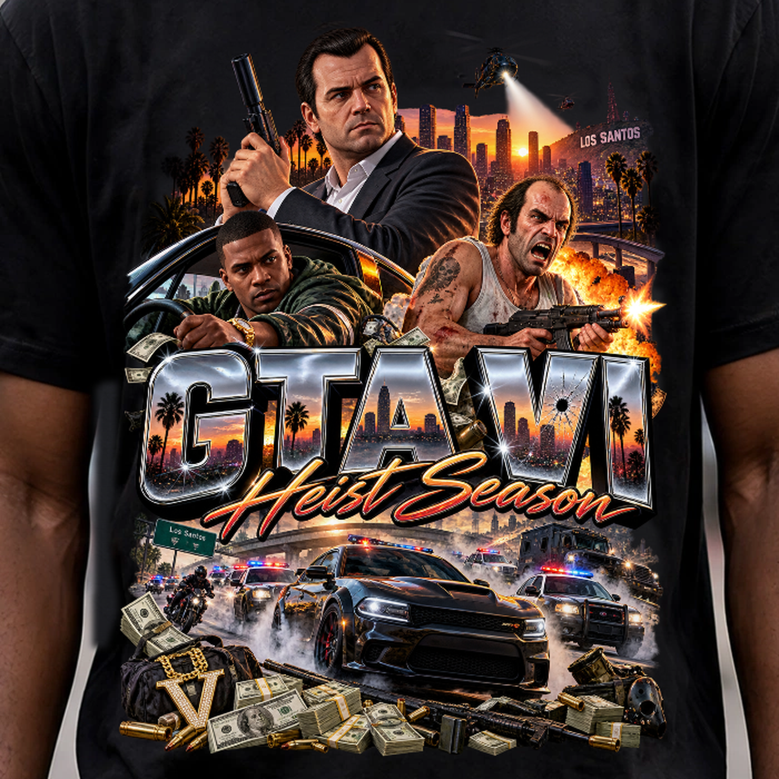 GTA VI Vice City Edition 19 Graphic T-Shirt – XGuidance – photo 3